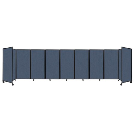 Versare Room Divider 360 Folding Portable Partition 25' x 6' Ocean Fabric 1172915